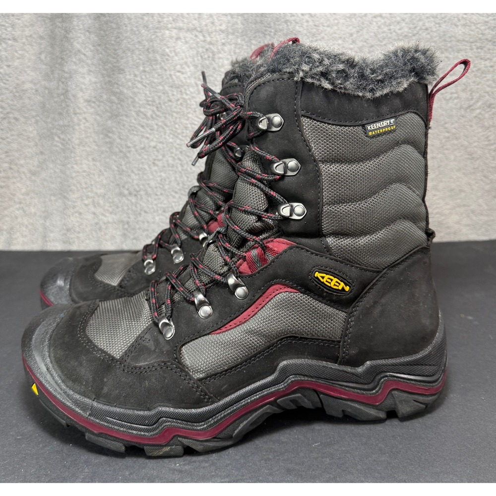 Keen Durand Polar Boots Womens 10.5 Black Waterproof 400g Insulated Winter Boot